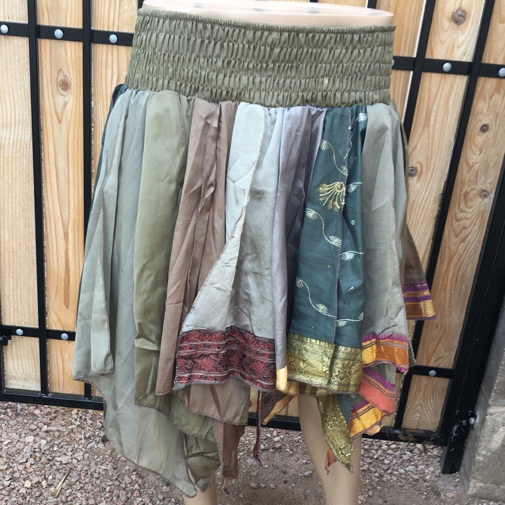 Silk Gypsy Skirt for Fairy, Pixie, Pirate Costume